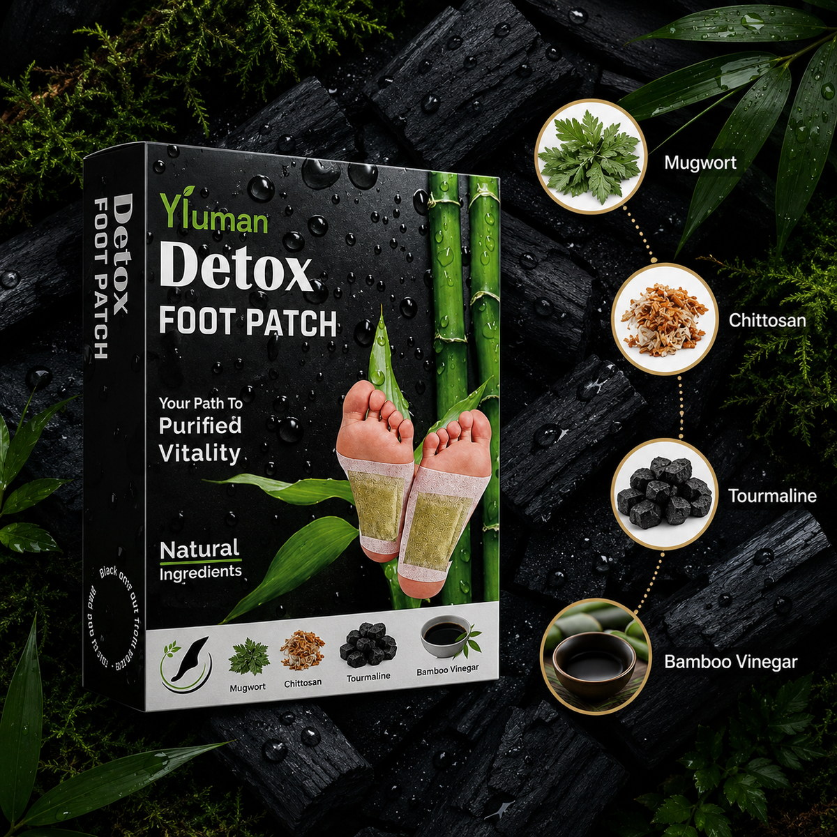 Yluman™ Herbal Detox Patches - Natural Body Detox, & Improved Circulation -  Stronger and Last Longing Erections